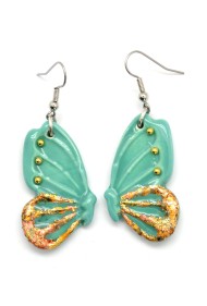 Shiny Ceramic Butterfly Earrings